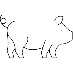 Farm animal single vector icon