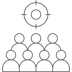Audience single vector icon