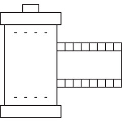 Designer film single vector icon