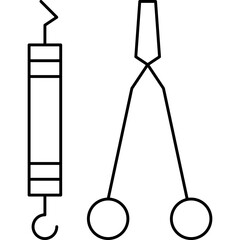 Dentist tool single vector icon