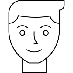 Human face single vector icon