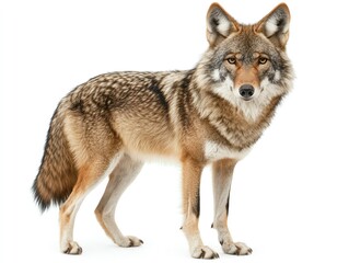 Fototapeta premium Wolf, white isolate background