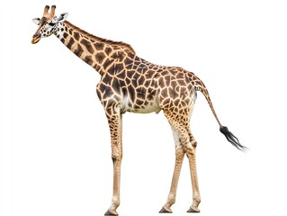 Naklejka premium Giraffe, white isolate background