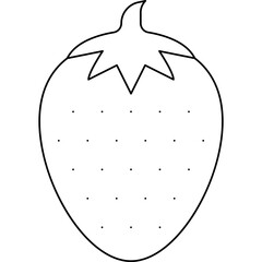 Strawberry single vector icon