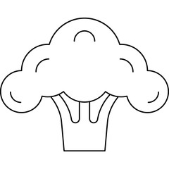 Broccoli single vector icon