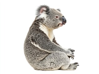 Koala, white isolated background