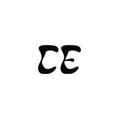 CE monogram logo design letter text name symbol monochrome logotype alphabet character simple logo