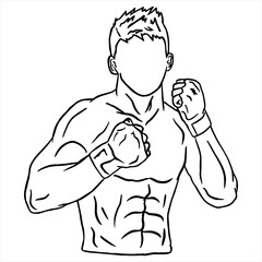 mixed martial art logo icon