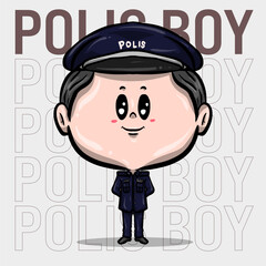 CHIBI CHARACTER POLIS UNIFORM