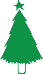 Obraz premium Christmas tree clip art design on plain white transparent isolated background for card, shirt, hoodie, sweatshirt, apparel, card, tag, mug, icon, poster or badge