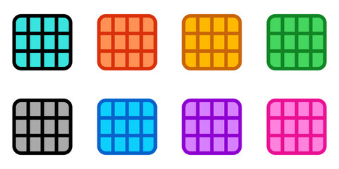 Editable vector layout grid icon. Part of a big icon set family. Perfect for web and app interfaces, presentations, infographics, etc