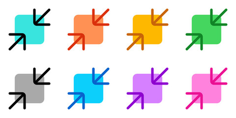 Editable vector minimize screen icon. Part of a big icon set family. Perfect for web and app interfaces, presentations, infographics, etc