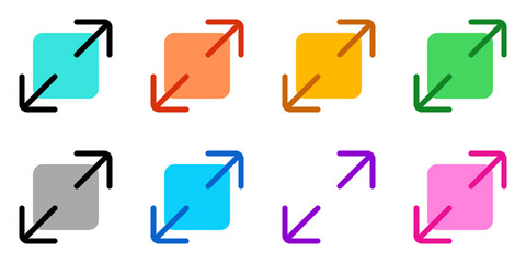 Editable vector maximize screen icon. Part of a big icon set family. Perfect for web and app interfaces, presentations, infographics, etc