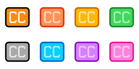 Editable close captioning sign vector icon. Part of a big icon set family. Perfect for web and app interfaces, presentations, infographics, etc