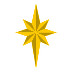 Obraz premium Star clip art design on plain white transparent isolated background for card, shirt, hoodie, sweatshirt, apparel, card, tag, mug, icon, poster or badge