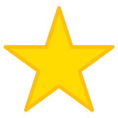 Star clip art design on plain white transparent isolated background for card, shirt, hoodie, sweatshirt, apparel, card, tag, mug, icon, poster or badge