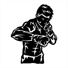 mixed martial art logo icon
