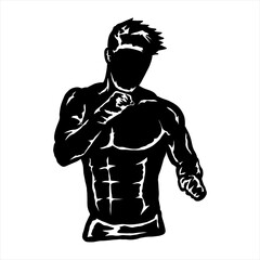 mixed martial art logo icon
