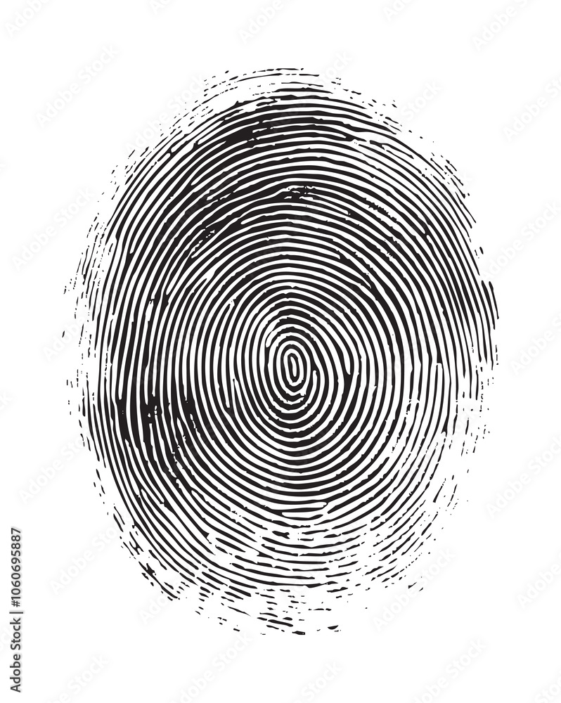 Aufkleber digital fingerprint, finger print fingerprint lock secure security vector icon. secure security logo