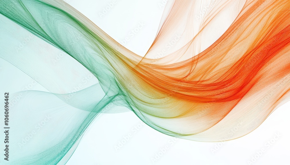 Aufkleber vibrant, flowing lines create a colorful abstract header in soft hues