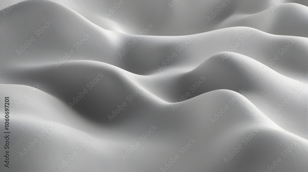 Aufkleber abstract waves of soft, flowing gray textures create a serene and calming atmosphere. the gentle cur