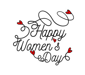 International women's day poster. March 8. Hand drawn. Not AI, Vector illustration