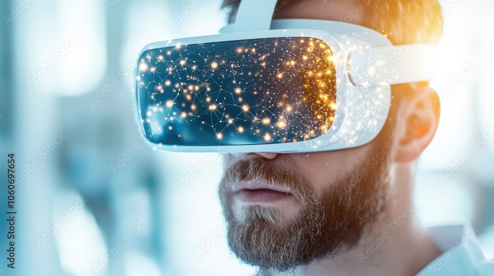 Poster a surgeon using vr simulation to practice a complex procedure, honing their skills in a safe and con