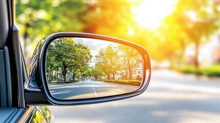 Street View in Rearview Mirror.