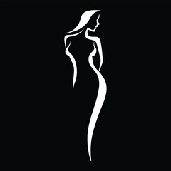 Silhouette of a Woman in a Dress