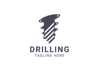 Drilling logo icon vector symbol illustration template design for oil, gas and mining businesses.