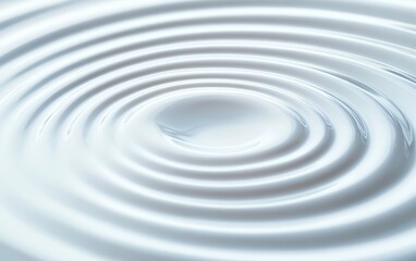 Rippling water surface, soft concentric waves, white isolate background.
