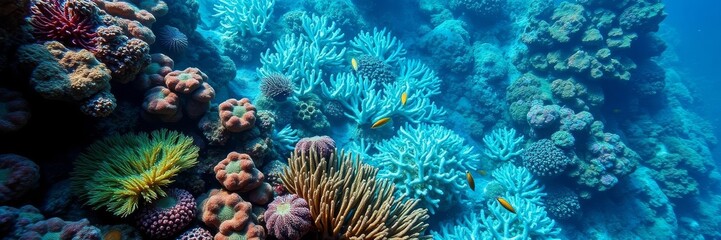 Fototapeta premium Beautiful, immersive oceans wallpaper featuring vibrant marine life and stunning coral reefs, beauty, tropical