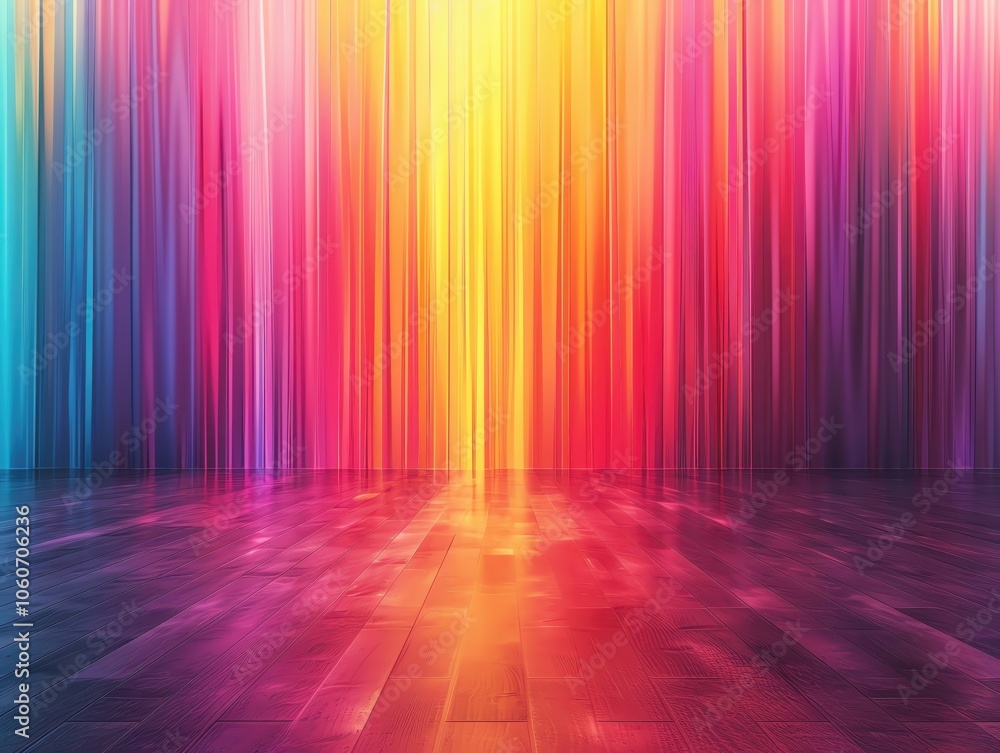 Poster vibrant abstract background featuring colorful vertical lines, creating a dynamic and energetic atmo