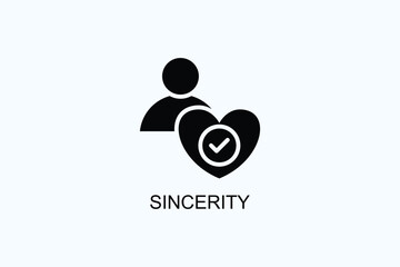 Sincerity Vector  Or Logo Sign Symbol Illustration