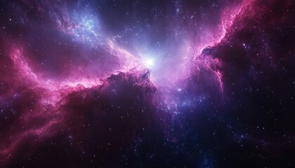 Fototapeta premium Colorful galaxy with vibrant nebula and supernova in deep space