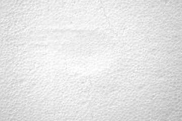 Texture of High magnification white styrofoam foam block smooth surface