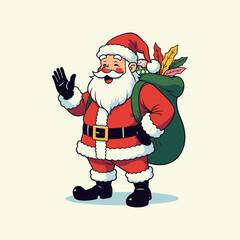 A jolly Santa Claus vector illustration