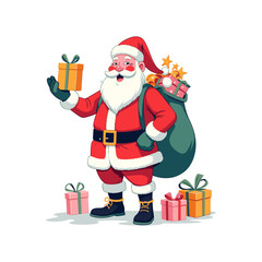 A jolly Santa Claus vector illustration