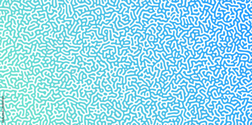 Aufkleber turing abstract pattern, suitable for any business. white and blue color diffusion reaction seamless