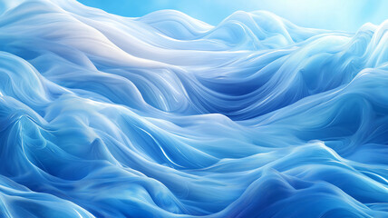 Obraz premium serene and abstract representation of flowing blue waves, evoking calmness and tranquility