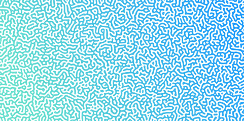 Turing Abstract Pattern, suitable for any business. White and blue color diffusion reaction seamless pattern.An abstract Reaction-diffusion or Turing pattern formation, coral reef, natural texture,	