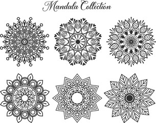 Seamless vector mandala pattern design 4 in 1 design