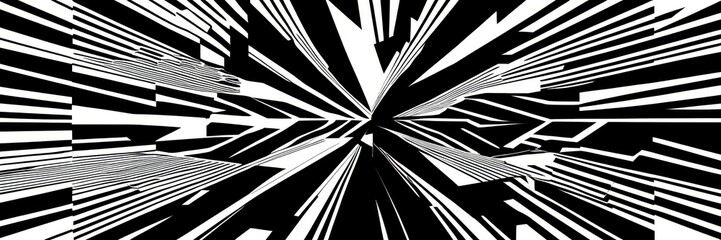 Op art, geometric patterns, black and white, abstract design, concentric squares, diagonal lines, hypnotic illusion, high contrast, symmetrical composition, optical illusion, tessellation, graphic art