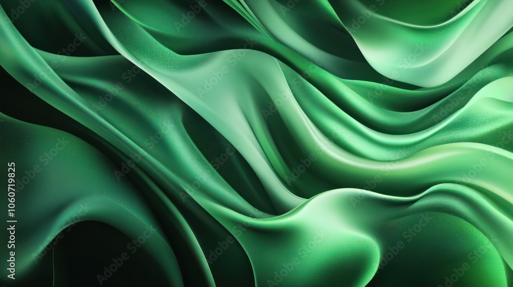 Poster a smooth, green gradient background with a soft, multicolored blur effect.