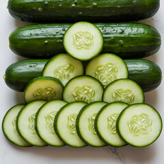 cucumber on a white background