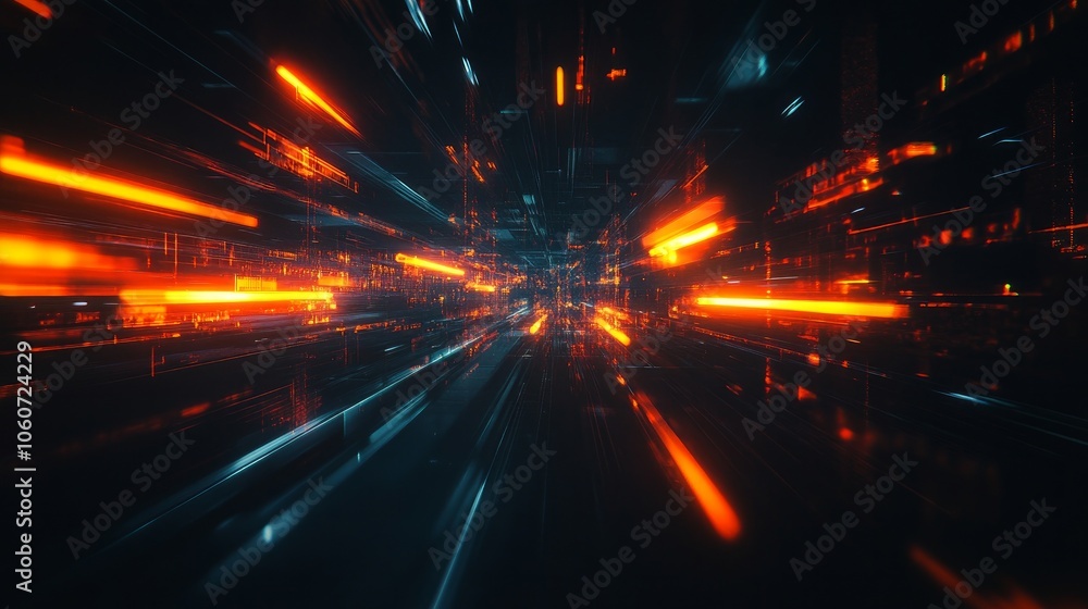 Poster abstract high-speed motion captured in a modern, dynamic image.