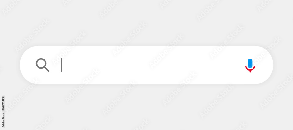Fototapete Search Bar with suggestions for UI UX design and web site. Search Address and navigation bar icon. Collection of search form templates for websites. Search engine web browser window template.