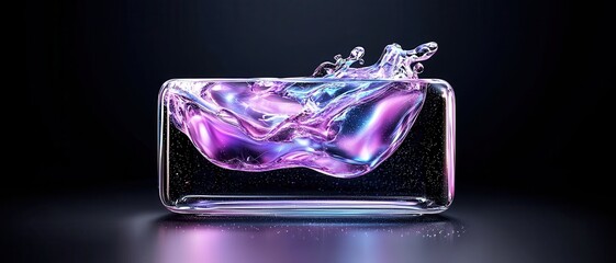 Captivating liquid dynamics exploring the mesmerizing swirl of colorful water in a glass container