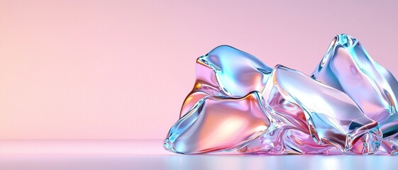 Explore the captivating beauty of iridescent glass shapes in contemporary design aesthetics