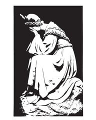 Our Lady of La Salette Illustration Virgin Mary Catholic Religious Vector